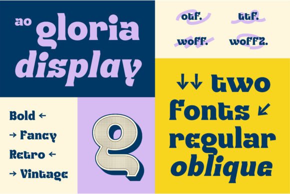 Ao Gloria: A Bold Display Font for Handmade Creations