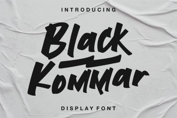 Black Kommar: A Bold Display Font for Editorial Design