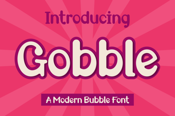 Gobble: A Bold Display Font for Handmade Branding