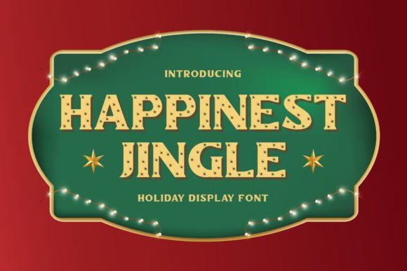 Happinest Jingle: A Festive Display Font for Holiday Creativity
