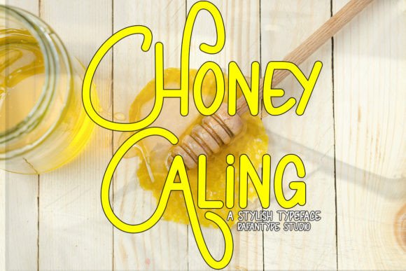 Honey Aling Display Font for Creative Projects
