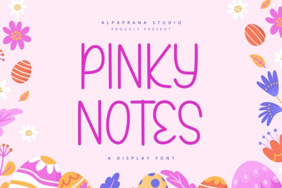 Pinky Notes: A Playful Display Typeface for Creative Makers
