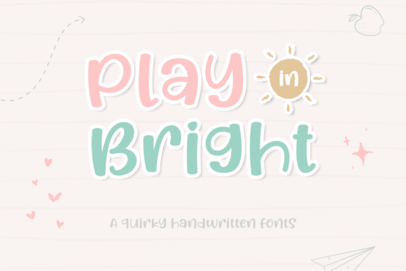 Play in Bright Font for Whimsical Craft Projects