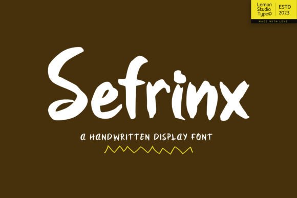 Sefrinx: A Modern Display Font for Natural Branding