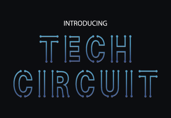 Tech Circuit: A Futuristic Display Typeface for Modern Editorial Design