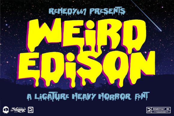 Weird Edison: A Spooky Display Font for Editorial Design